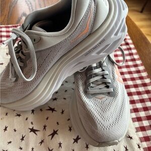 Hoka One One Bondi 8 Womens Harbor Mist Lunar Rock Running Shoes